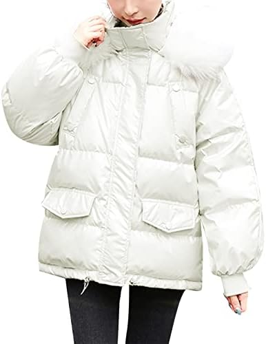 Kulywon Women Winter Toar Solid Color Custom Service Izmjenjive kapuljače Žene preveliki kaput Wolf Jacket žene