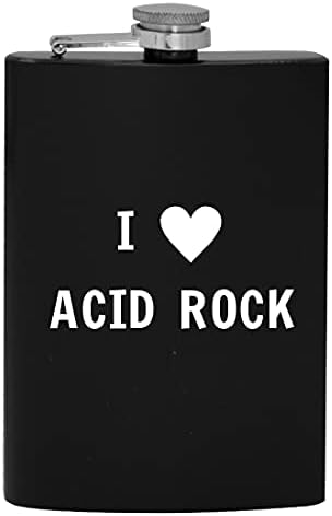 I Heart Love Acid Rock - 8oz Hip Flask za piće alkohola