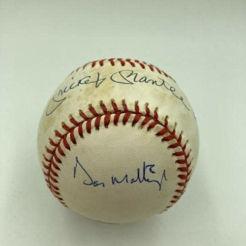 Mickey Mantle Derek Jeter Don Mattingly Yankees Legende potpisuju bejzbol PSA DNK - autogramirani