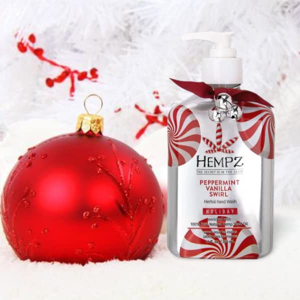 Hempz Holiday Peppermint Vanilla Swirl ručno pranje 12oz ograničeno izdanje