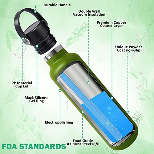 Standardna bočica za usta od nerđajućeg čelika sa Flex poklopcem-boca za vodu za piće za muškarce i žene