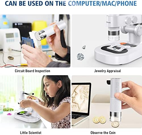 Bežični WiFi digitalni mikroskop za iPhone 1080p USB mikroskop kamera sa 80x-1000x uvećanjem ručni džepni Mini