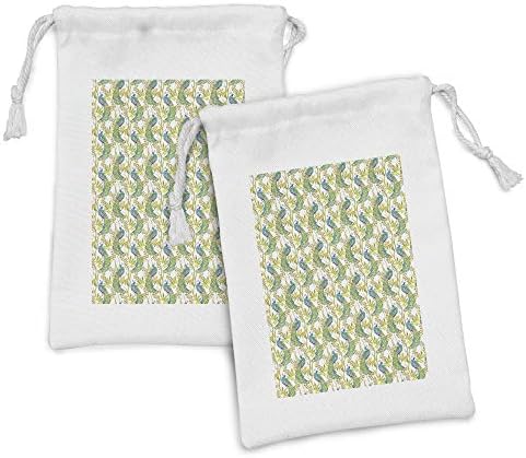 AMBESONNE paun tkanina torba od 2, akvarelni uzorak sa apstraktnim živopisnim egzotičnim dugim repom