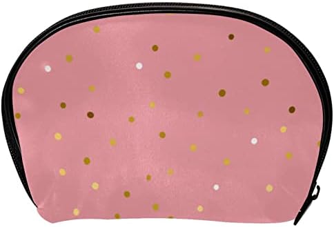 Toaletna torba, kozmetička torba za šminku za žene muškarci, ružičasti zlatni talasni moda