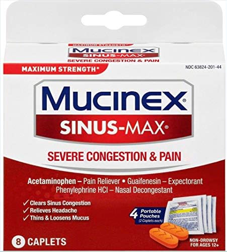 Mucinex Sinus Max teške zagušenja & bol, 8 računati