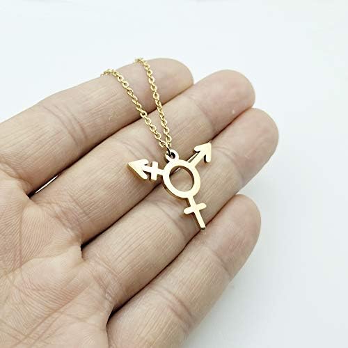 TUSHUO transrodne FTM MTP simbol biseksualna lezbejka gej ponos trougao Privjesak Ogrlica 18