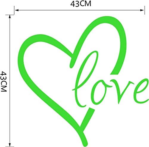 Bibitime 16.93 X 16.93 Green Heart Love Wall Vinyl naljepnica za djecu Dječja soba Dječja novorođenčadi Dječji