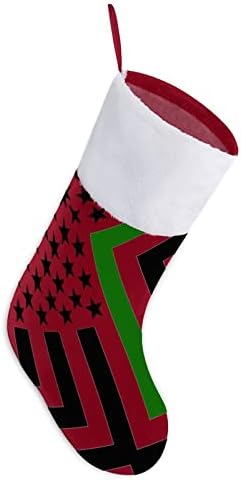Zelena tanka linija USA Lineman Flag Božićni viseći čarape za čarape za Xmas Tree Kamin za odmor