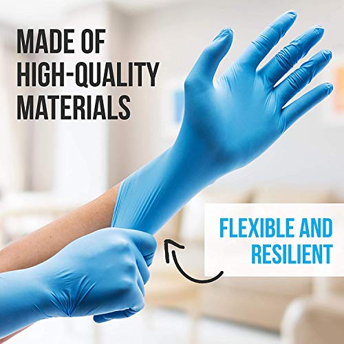 SereneLife 100 kom nitrilne rukavice za jednokratnu upotrebu - meke industrijske rukavice, rukavice od