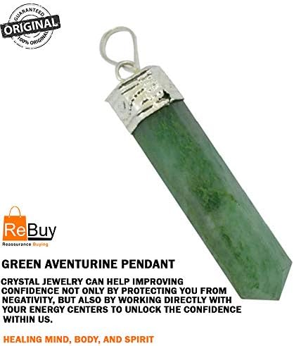 Rebuy Green Aventurine kameni privjesak Reiki ljekoviti i kristalno ozdravljenje olovke Kameni privjesak za muškarce i žene