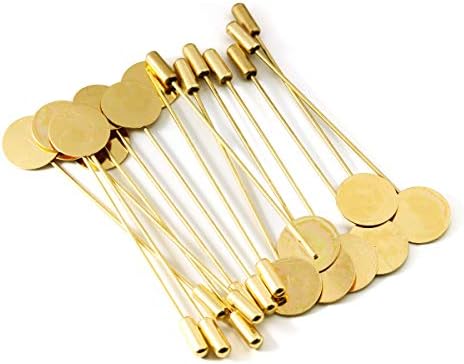 Forise 30pcs okrugli ladici Gold i srebrna boja Sigurnosni pinovi broševi igle za igle za kravata