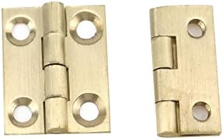 Bitray 1-inčni šarki mini četkani zlatni čvrsti mesingani šarke za vrata ormara kutija za nakit i male