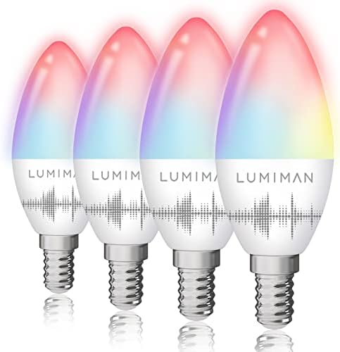 LUMIMAN Candelabra pametna sijalica E12 LED pametne sijalice WiFi RGB pametna svjetla koja mijenjaju boju
