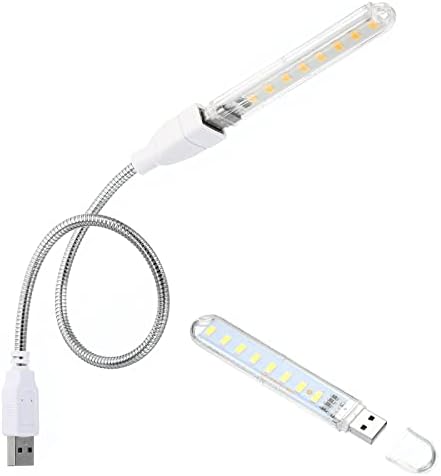 Patikil USB noćna svjetla, 2pcs 2W 8 svjetiljki LED svjetlosni štap sa 35cm muškim za ženski