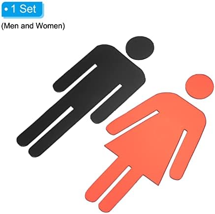 Patikil 6.3 Znak kupaonice, 1 set akril samoljepljive zahod za muške i ženske toaletne znakove za poslovnu