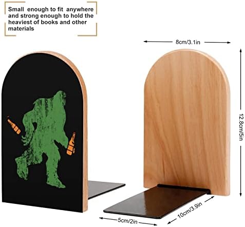 Sasquatch Bigfoot s pivskim drvenim knjižicama trendi ukrasni stalak za knjige za police za dom i