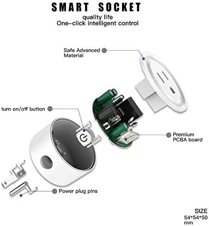 Smart Plug 4Pack, WiFi utikači Kompatibilni sa Alexa i Google Assistant, Smart Outlet sa tajmerom,