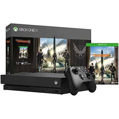 Microsoft Xbox One X Bundle 1 TB konzola s Tom Clancy's The Didision 2 + Xbox Live 3Sred Gold