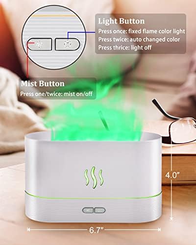 Pluwel RGB Flame Aroma Difuser HUMIDIFIER-7 COLORI S mijenjajući difuzor ulja-bez vode bez od 180ml
