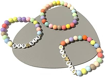 tenghong2021 velika sestra narukvica ogrlica Nakit set zlatne srčane perle šareno srce Rainbow perle Najbolji