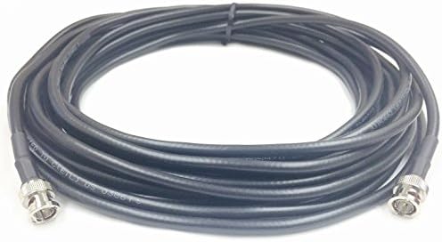20 stopa BNC kompozitni video kabel RG59 75 ohm crni sastavljen u u.s.a po prilagođenoj kablovskoj vezni