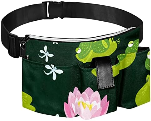 Pink Lotus ribnjak zelene lišće žabe struk paket torba Fanny paket za muškarce i žene HIP Bum torba s podesivim