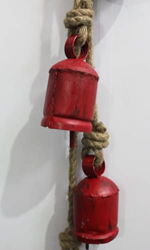 MANGO pokloni 4 vintage rustikalni jingle zvona božićna zvona vješalica za vrata ili vijenac božićni