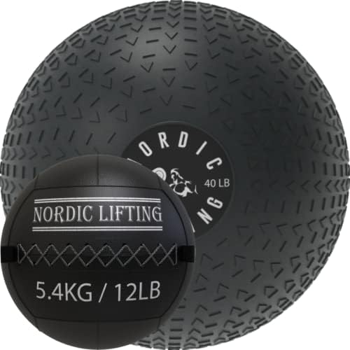 Nordic Lifting Slam Ball 40 lb paket sa zidnom loptom 12 lb