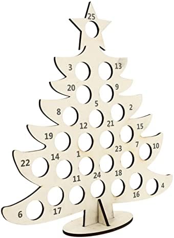 Fomiyes Skladišni ladici Drveni čokoladni slatkiši za božićne šećerne privjetne kalendare Xmas stablo oblika čokolada regal za drvo stalak za božićni ukras