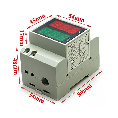 DIN Rail LED displej voltmetar Ammeter ugrađen transformator AC80-300V 200-450v 0-100A Napon ploče Trenutni