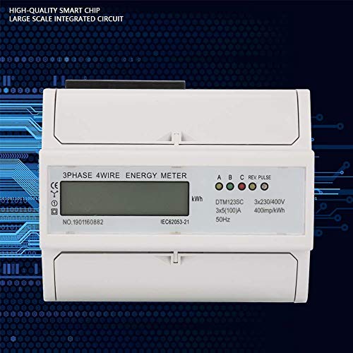 3 faza kWh metar, 230 / 400V 5-100a Potrošnja energije Digitalni električni mjerač 3 faze kWh metar sa LCD-om