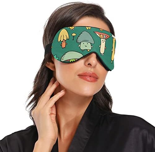 Unisex Sleep maska ​​za oči smiješna-slatka-champinjon-gljiva noćna spavaća maska ​​udobnu zaštitnu