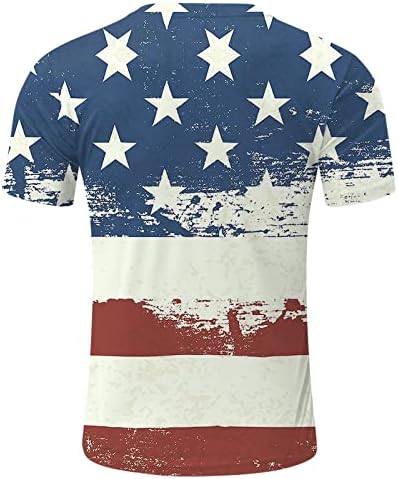 Ruiruilico Muške patriotske majice 4. jula Ljetni casual kratkih rukava Comfy labavi fit grafički otisci