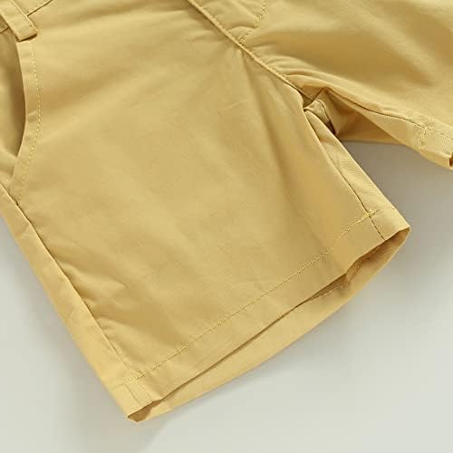 TODDLER Boy ljetni set odjeće niz majicu s kratkim rukavima Elastična struka kratke hlače 2pcs modni