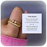 HUASAI mojoj kćeri Fidget Spinner Ring Anxiety Rings za žene podesivi Spinner meditacijski prsten za tinejdžerke