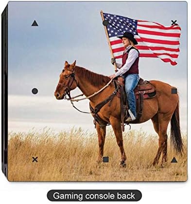 GTYUI Ro-Deo Bull Ri-Der Skinovi američke zastave za PS4 kontroler-PVC naljepnica za cijelo tijelo koža
