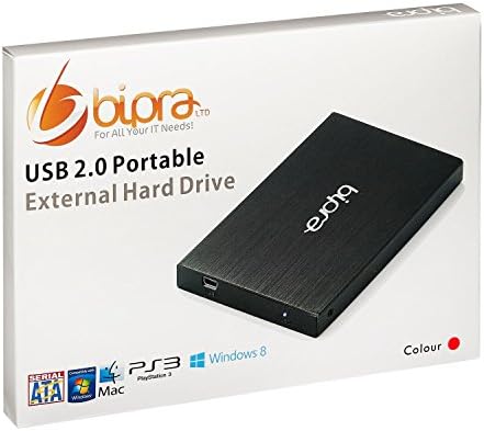 BIPRA 500Gb 500 Gb 2.5 USB 2.0 vanjski džep Slim Hard Disk-Red-Fat32