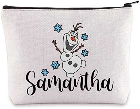 BWWKTOP SNOWMAN OLAF kozmetička torba za šminku Olaf obožavatelji pokloni Samantha Olaf Zipper