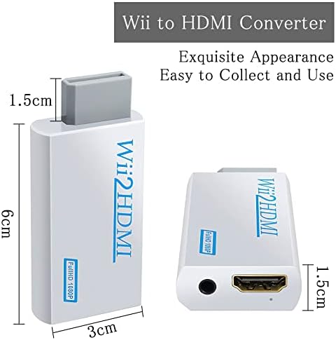 N N. ORANIE Wii U Hdmi konverter, Wii U Hdmi Adapter, 720p/1080p izlaz Video & amp; 3.5 mm Audio