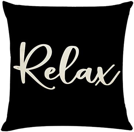 Figman crni opuštajući jastuk za bacanje 18 × 18 inča Relax lumbalni ukrasni jastuk navlake crni baršunasti