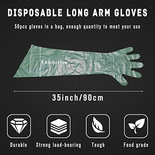 HQLESHUI 50kom 35 veterinarsko oblačenje rukavica za gutanje lovačke rukavice za oblačenje polja za