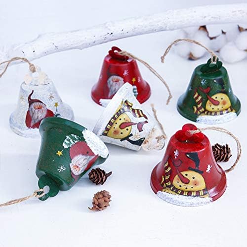 3pcs božićno kovano željezo veliko zvono privjesak viseći dekor božićna vrata viseći privjesni božićni ukrasi