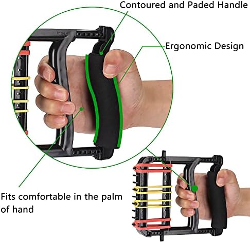 Ypcbynbs ručno vježbač, vježbač prsta i ojačaj ručnoj rukama, prstima, zglobovima, podlakticama i palcu terapiju,