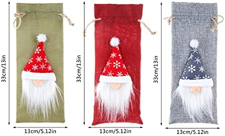 Božićni ukrasi, ukras, božićni prozori Prodaja klirenca Xmas Rudolph boca vina Poklopac set torba
