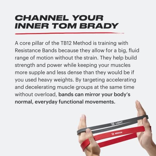 TB12 Laopirani otpor bend Tom Brady, treninga i vježbanja za izgradnju čvrstoće za žene i muškarce, gumene gume
