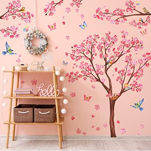 Creative Pink Flowers zidne naljepnice Peach Blossom grane drveća zidne naljepnice uradi sam uklonjiva