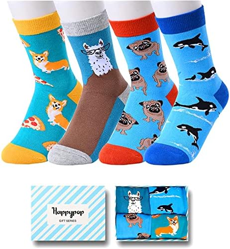 HAPPYPOP zabavni pokloni za tinejdžere djecu smiješne čarape za dječake 4-10 godina Poklon kutija
