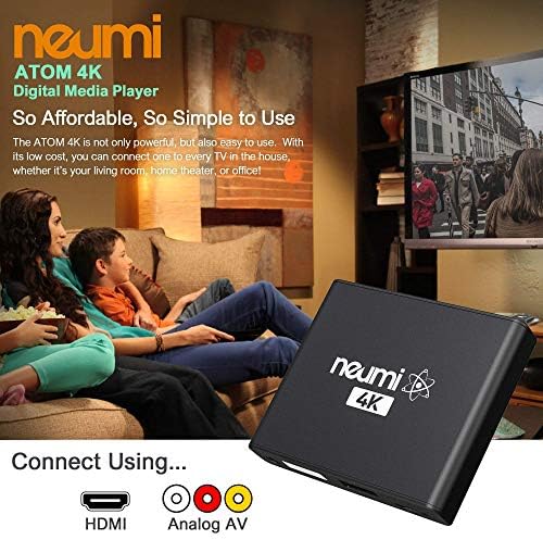 Neumi Atom 4K Ultra-HD digitalni medijski uređaj za USB pogone i SD kartice - reproducira 4K / UHD 60FPS