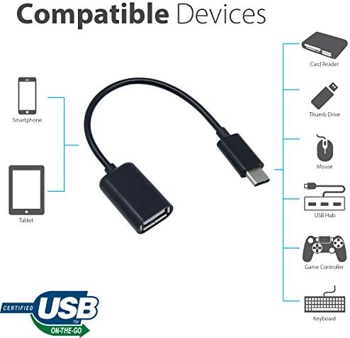 OTG USB-C 3.0 adapter Kompatibilan je sa vašim Xiaomi RedMi Napomena 11 Pro 5G za brzu, provjerenu, višestruke