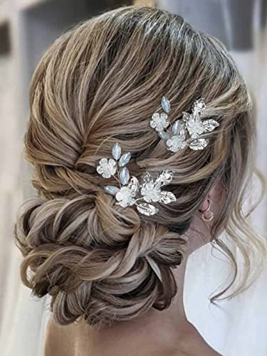 Casdre Crystal Bride Wedding Hair Pins Srebrni cvijet Bridal Hair Pieces list Hair Accessories For Women and